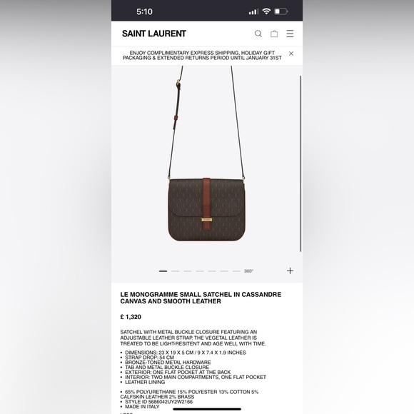 SAINT LAURENT le monogramme bag - Picture 10 of 10